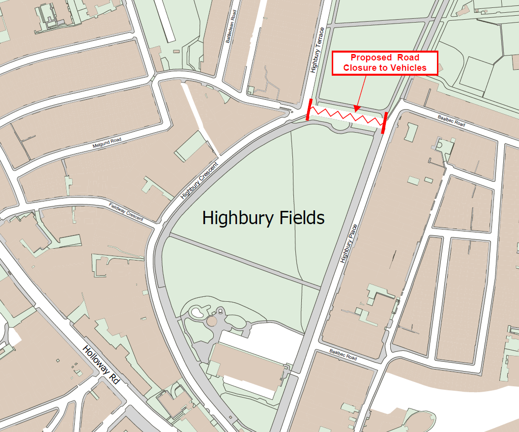 Highbury Fields road closure
